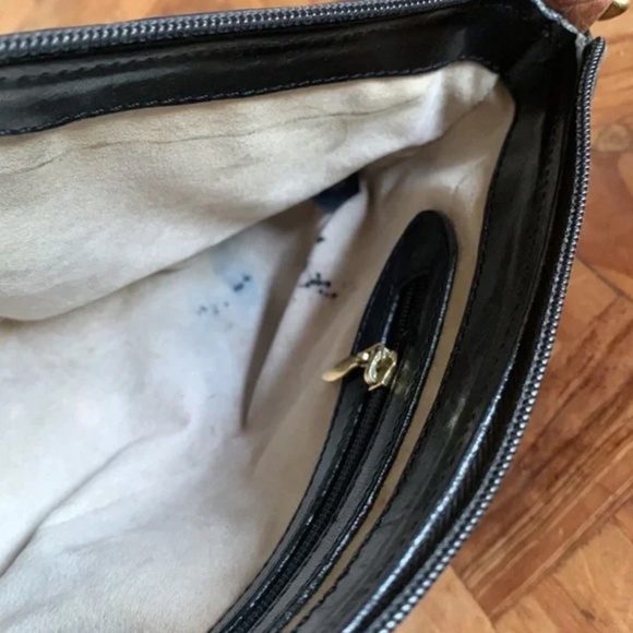 BRAHMIN TUSCAN COLLECTION BLACK LEATHER SHOULDER BAG - Picture 6 of 9